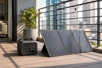 Three compact units that fit apartment constraints: balcony charging, quiet operation, and storage-friendly footprints.