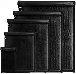 5 Pack Extra Large Fireproof Waterproof EMP Proof Faraday Bags