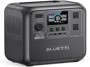 BLUETTI AC70 Portable Power Station, 768Wh LiFePO4 Solar Generator