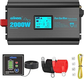 GIANDEL 2000 Watt Pure Sine Wave Power Inverter 12V DC to 120V AC