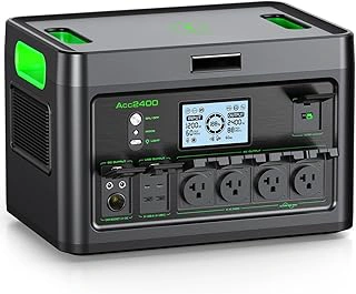 2400W Portable Power Station 1843Wh LiFePO4 Battery with USB-C and 4 AC Outlets