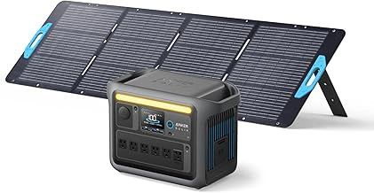 Anker SOLIX C1000 Portable Power Station with 200W Solar Panel, 1056Wh LiFePO4 Battery