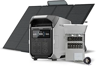 EF ECOFLOW DELTA Pro 3 Solar Generator 4096Wh with 400W Solar Panel + Transfer Switch Kit